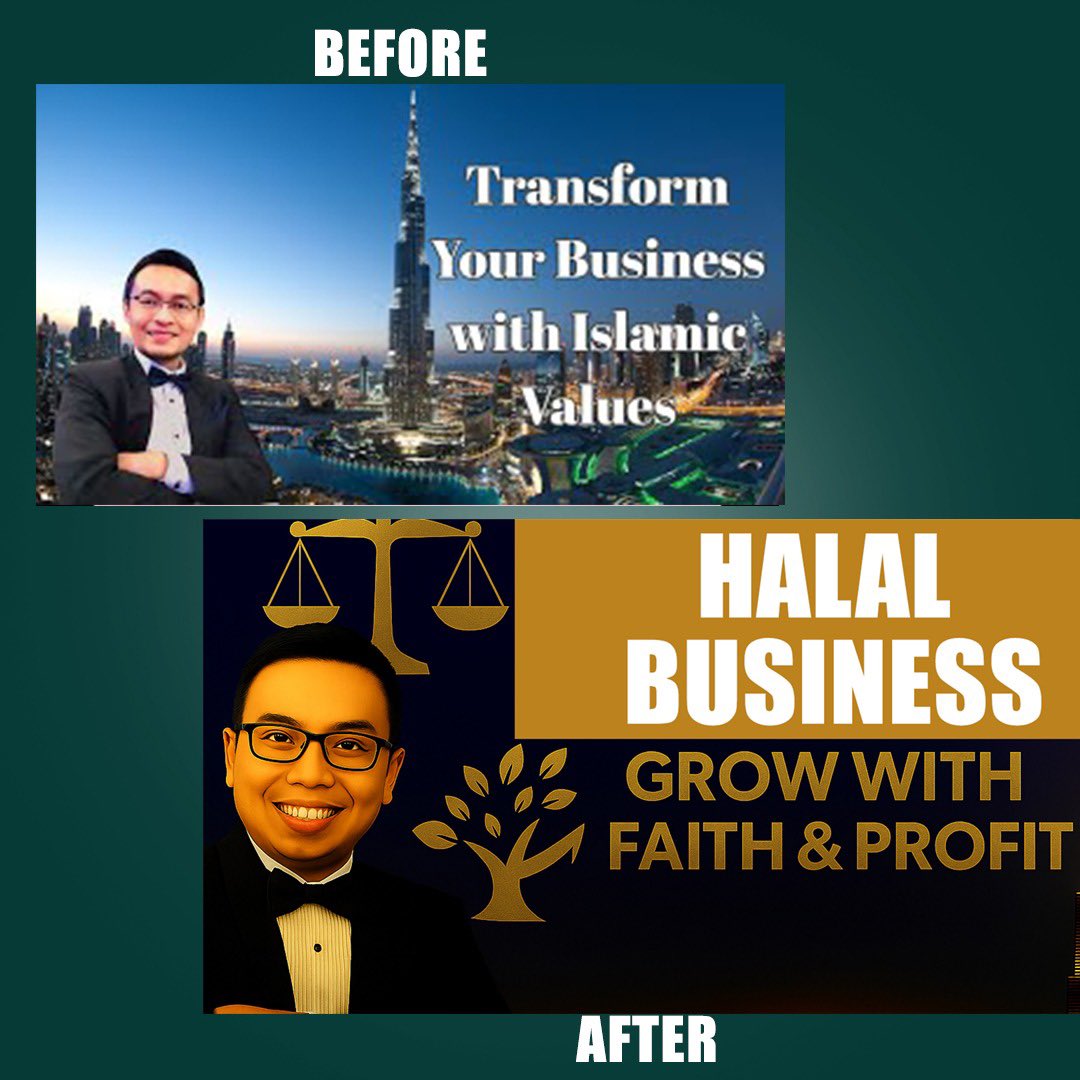 Recent thumbnail design

Before or After, which do you prefer?

Drop a comment ⬇️

#ThumbnailDesign #YouTubeThumbnails #ContentDesign #IslamicBusiness #FaithAndProfit #HalalBusiness #BrandingMatters