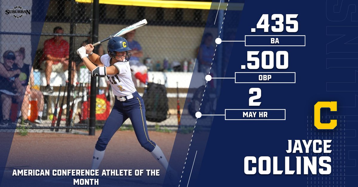 Suburban League (@suburbanlgoh) on Twitter photo Congratulations to Jayce Collins-- American Conference Softball Athlete of the Month in May! <a href="/CopleyHSSports/">CHS Athletics</a> Congratulations to Jayce Collins-- American Conference Softball Athlete of the Month in May! <a href="/CopleyHSSports/">CHS Athletics</a>