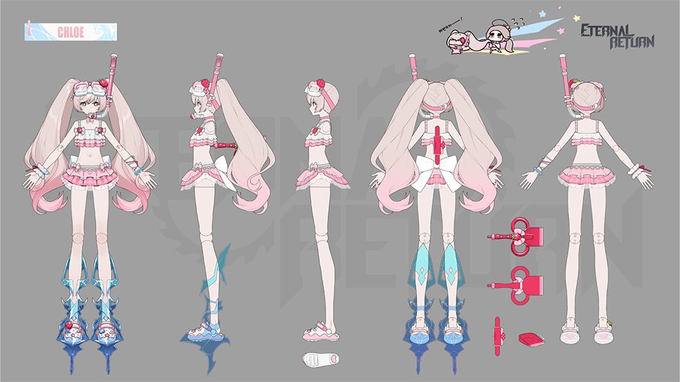 Season 8: Splash! ER Pass Skins🏝️ Ocean Breeze Chloe, Ocean