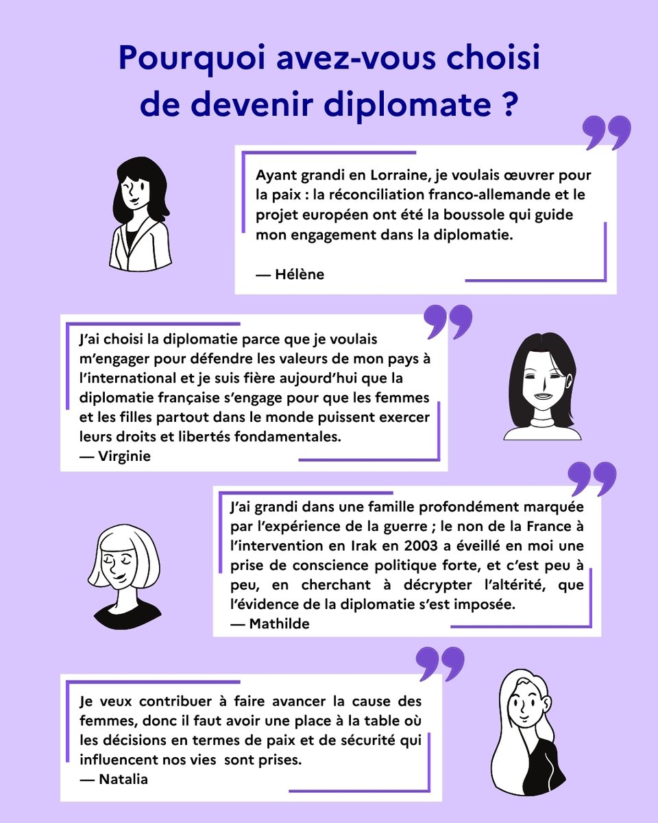 On this International #WomenInDiplomacy Day, we pay tribute to all those who, at every level, help bring diplomacy to life. Today we give the floor to several women diplomats, sharing what inspired their commitment to this path.