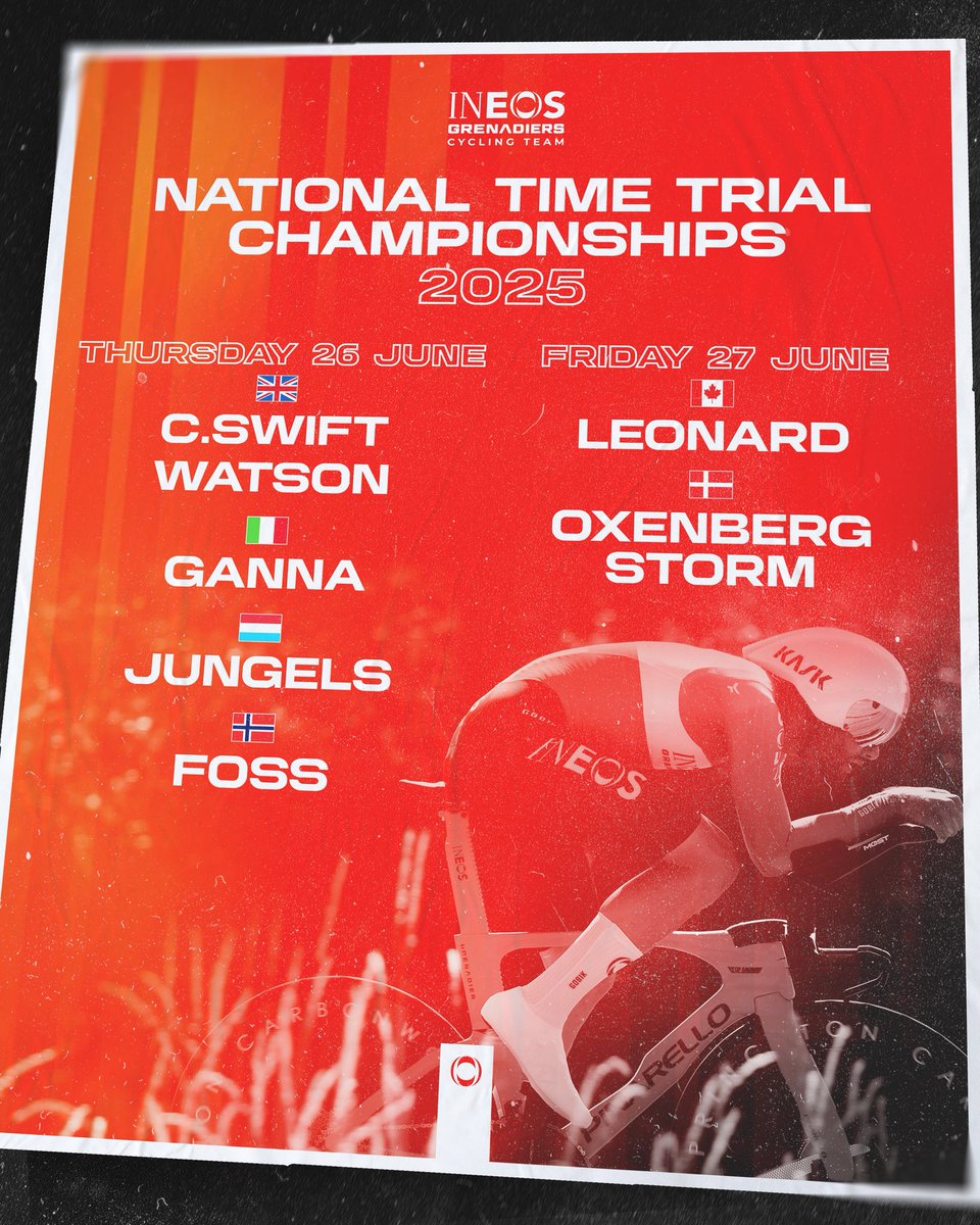 The true test against the clock ⏱️

Good luck to all our riders taking part in their respective National Time Trial Championships 👊