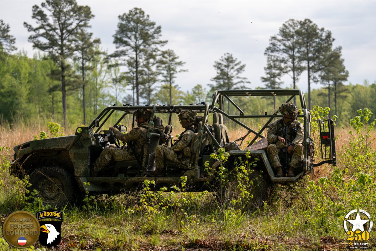 The <a href="/101stAASLTDIV/">101st Airborne Div.</a> is the leading edge of the Army’s Transformation in Contact (TiC) initiative. Using drones, ISVs (infantry squad vehicles) and more to become the Army of 2030 and beyond. 

#Army250 #SoldierLethality #Readiness #AirAssault <a href="/USArmy/">U.S. Army</a>