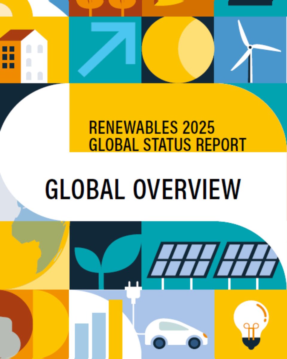 REN21's tweet image. 🚨The Global Overview module of our Renewables 2025 Global Status Report is out now!

📰Find the report link here: ren21.net/renewables-202…

🗓️ Join the launch event happening now, at 15:00 CEST: us02web.zoom.us/meeting/regist…