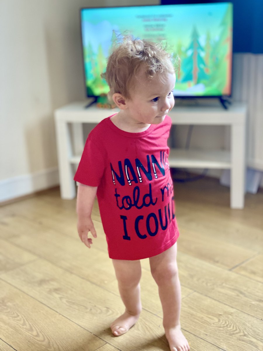 relish_hendy's tweet photo. New T for my baby bestie “Nanny told me I could!” 🤣🤣
#NannyJen #Sheffield #Family #Grandson https://t.co/1cyou7eEtI