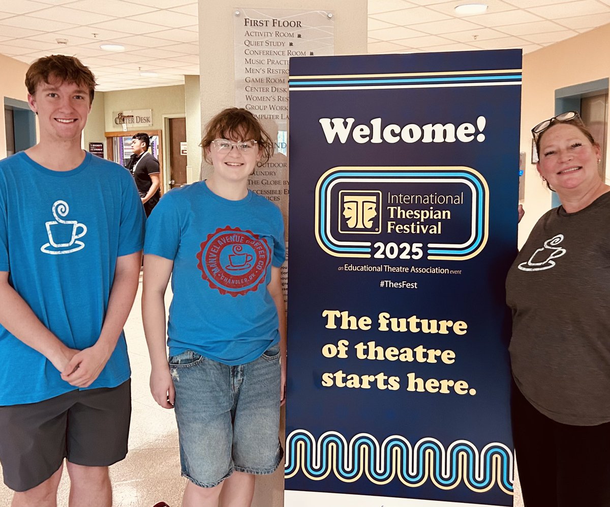 ManvelAveCoffee's tweet photo. Chandler High School Theatre is representing MACC at the International Thespian Festival this week!  Break a leg, @chsdrama1825 !! 🎭  #thesfest https://t.co/C8ig5nHcUv