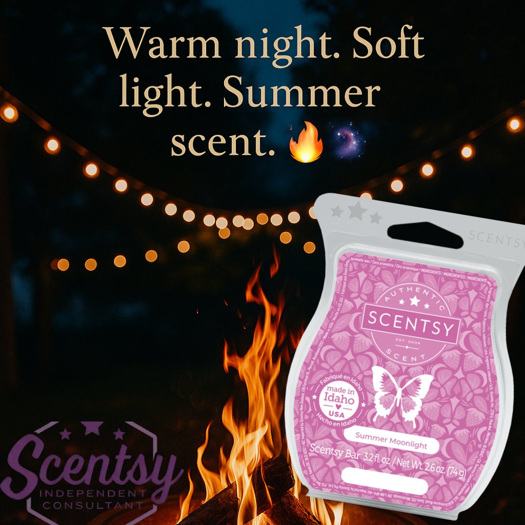 tsluis1986's tweet photo. Nights like these deserve a scent that glows. 🌙🔥

Let Summer Moonlight fill the air as firelight flickers and memories are made. Sweet, dreamy, and made for summer evenings.

https://t.co/tMJZNrJAAK

#SummerNights #ScentsyGlow #FiresideFeels #MoonlitMoments #WarmWeatherVibes #ScentsySummer