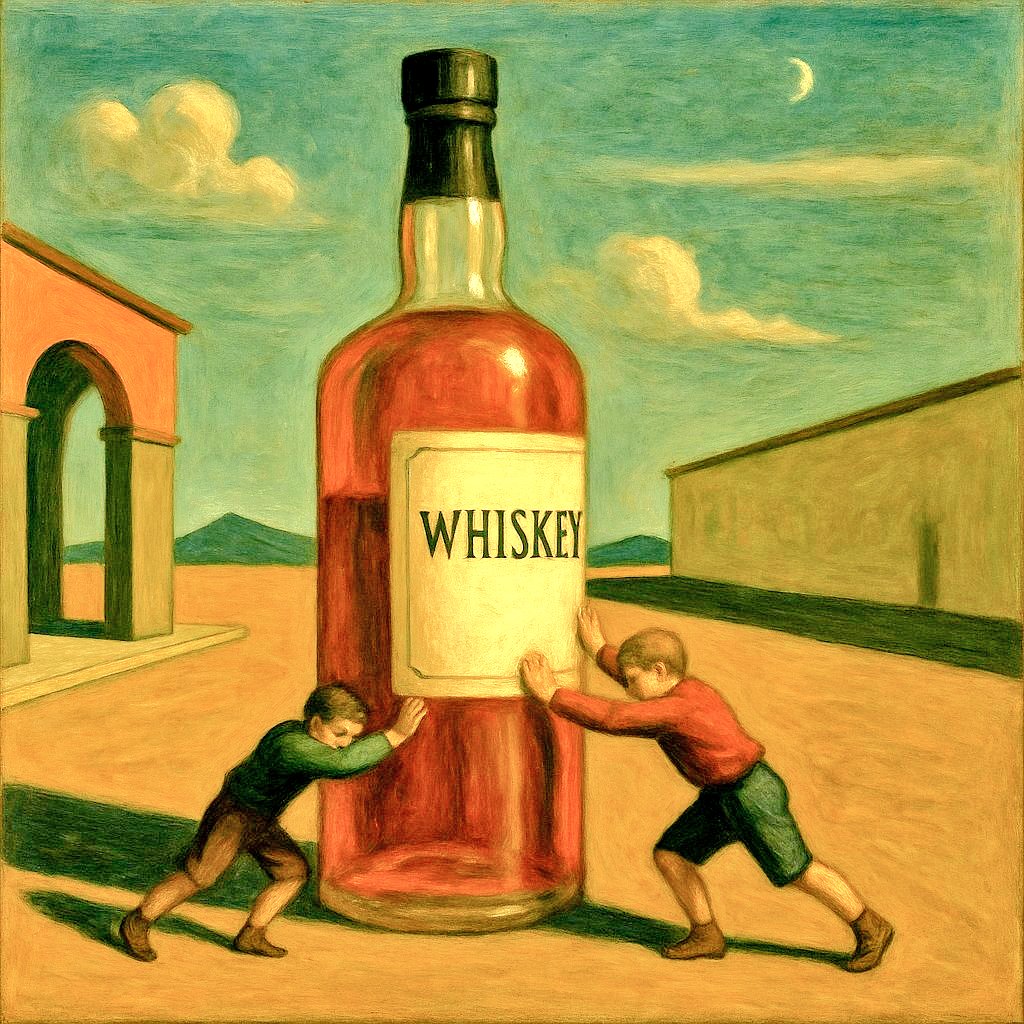 Deglyph_surreal's tweet image. 『A Battle of Whiskey』
#シュール