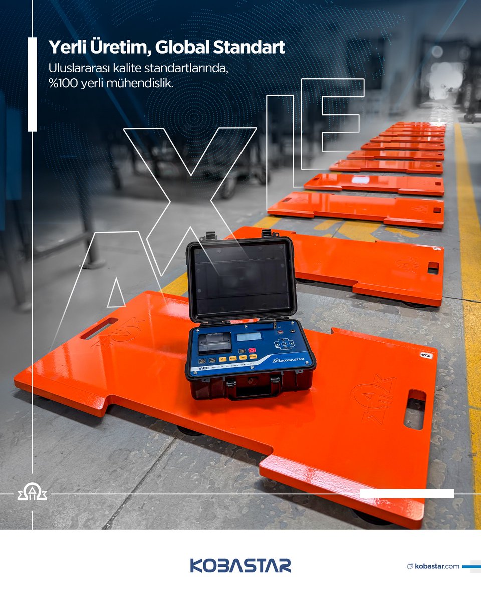 🔧 Yerli Üretim, Global Standart Aks Kantarı
%100 yerli mühendislik ile geliştirilen aks kantarlarımız, uluslararası kalite standartlarına uygun olarak üretiliyor. Mobil kullanım kolaylığı, yüksek hassasiyet ve sağlam yapısıyla ağır araçların tartımında güvenilir çözüm sunuyoruz.