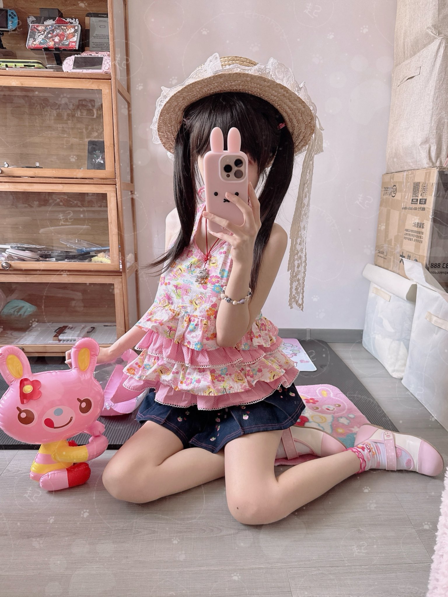 れいやん　ぬい服とお靴 ぬい服10cm さくらんぼワッペントップス | takoyuka