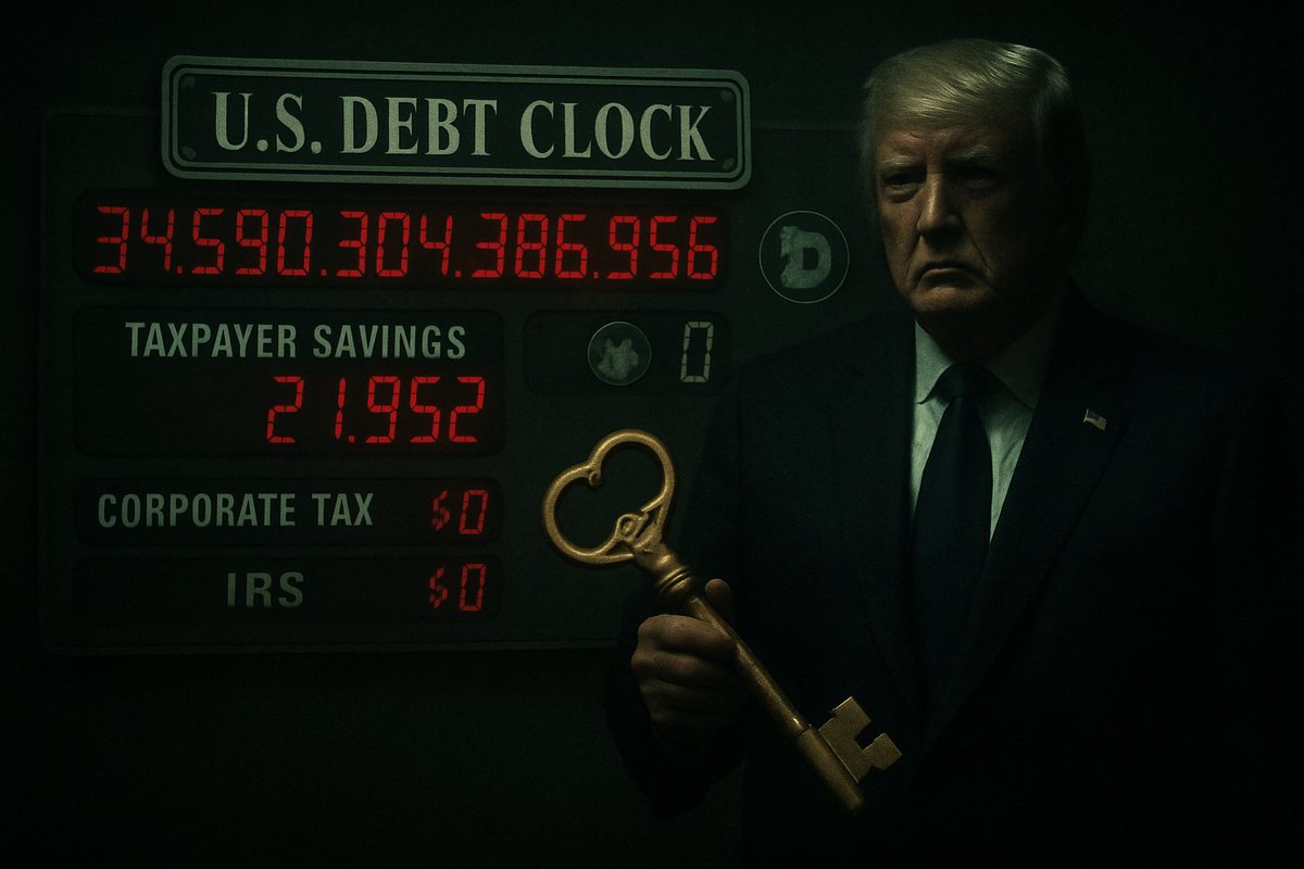 🕳️ The U.S. Debt Clock doesn’t lie.

• IRS: gone
• Fed: crumbling
• Taxes: dissolving
• XRP &amp; Dogecoin: showing up

Trump didn’t just return—
He triggered the reset.

This isn’t the future.
This is now.

#MrPool #QFS #DigitalReset #TrumpReturns