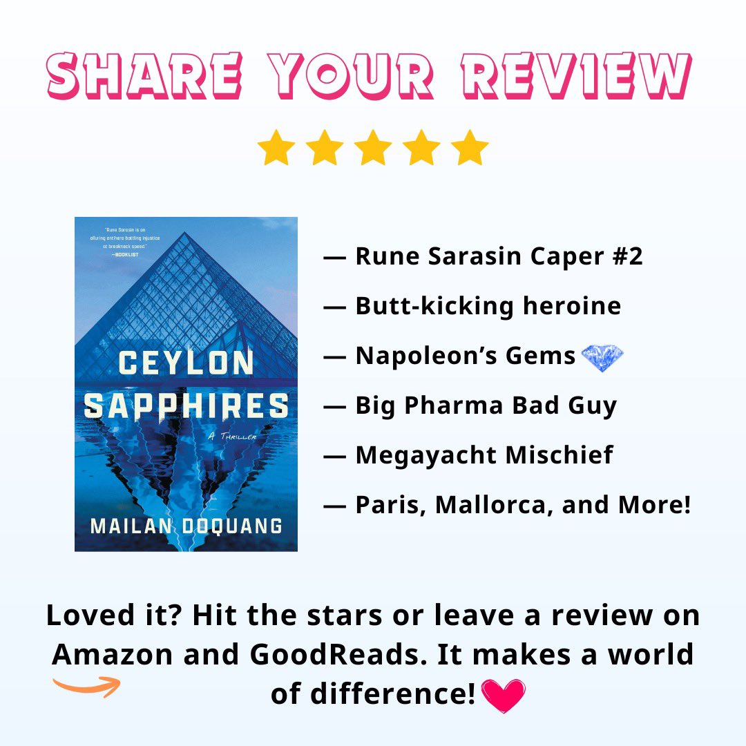 AuthorMailan's tweet image. Just me asking the internet for reviews🥹 Please share your thoughts on Amazon and Goodreads. I’d be sooo grateful!
#bookreviews #caper #ceylonsapphires #writerslift