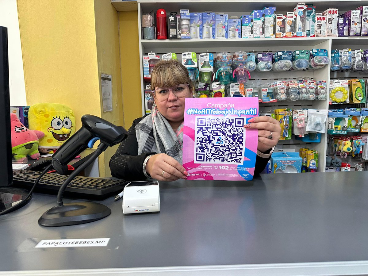 tatuhess's tweet photo. 🚫 #NoAlTrabajoInfantil 👧🏽👦🏻
Seguimos recorriendo locales de #NeuquénCapital desde la @DDHH_RI_CI junto a @acipanoficial para visibilizar y prevenir esta problemática.

☎️ Denunciá:
0800-333-0944 (opción 1)
Línea 102 - Maltrato Infantil

#NiñezActivaNeuquén
#ACIPAN @GiovanettL https://t.co/EakRWJzkJH