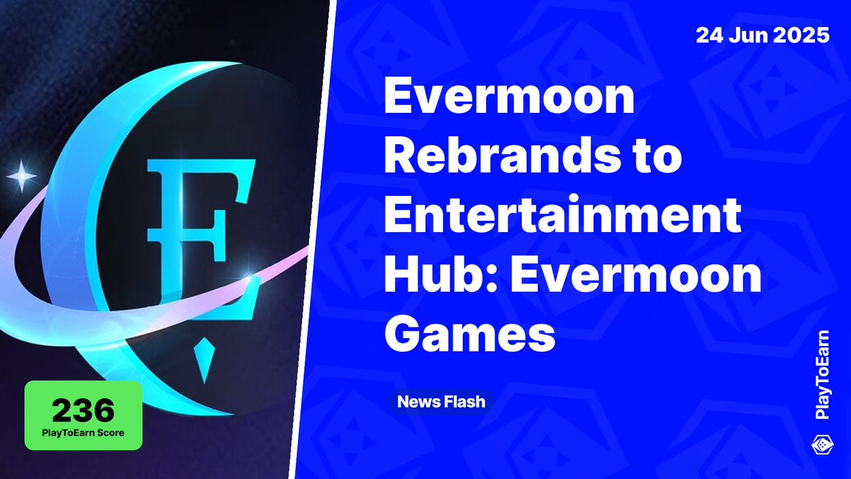 PlayToEarn (@playtoearn) on Twitter photo Evermoon Rebrands to Entertainment Hub: Evermoon Games 🌙
PlayToEarn Score: 236 📈
🌐<a href="/EverMoon_nft/">Evermoon Games</a> is an entertainment ecosystem and blockchain gaming studio that looks to go beyond their flagship MOBA by rebranding and placing the web3 game into an expanding hub
Read more 🧵 Evermoon Rebrands to Entertainment Hub: Evermoon Games 🌙
PlayToEarn Score: 236 📈
🌐<a href="/EverMoon_nft/">Evermoon Games</a> is an entertainment ecosystem and blockchain gaming studio that looks to go beyond their flagship MOBA by rebranding and placing the web3 game into an expanding hub
Read more 🧵