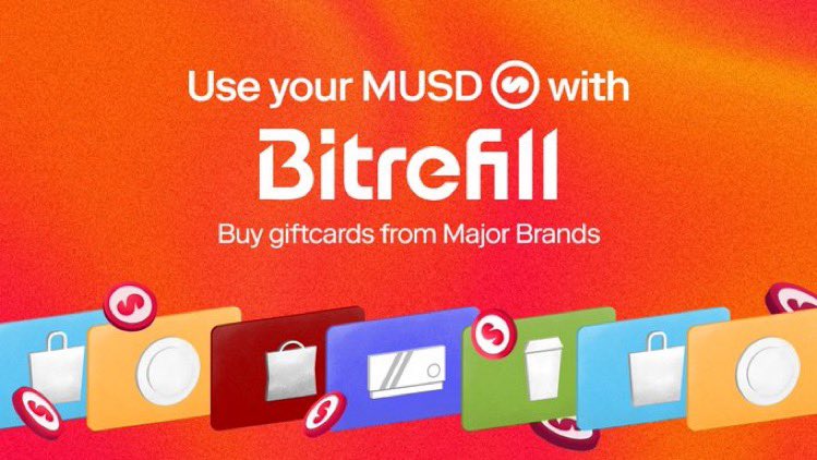 Love seeing real utility in action

When we can spend, earn, and engage in a single flow, that’s where adoption happens

$MUSD + <a href="/bitrefill/">Bitrefill</a> gift cards via Mezo Market is a smooth, smart move

Props to @mezonetwork and <a href="/bitrefill/">Bitrefill</a> ,setting the pace for Web3 usability