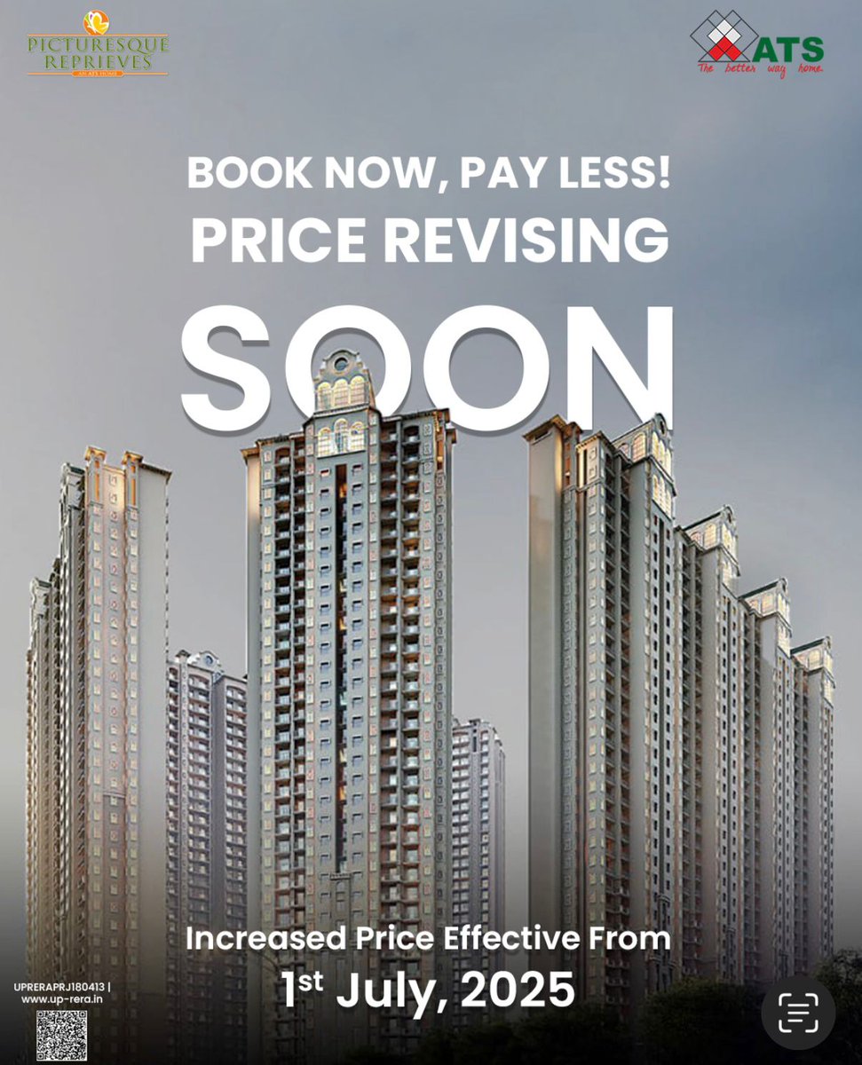 group_creators's tweet photo. ATS Picturesque Reprieves Luxury 3 &amp; 4 BHK Apartments at Sector 152, Noida

✨Project Highlights
✅Bang On Noida Expressway
✅Only 2 Apartments per Floor
✅Luxury and Spacious
✅Free Modular Kitchen
✅First Transfer Free
✅Free ACs in Bedrooms, Living, Dining.
✅Free Car Parking https://t.co/JF1JCIiHtE