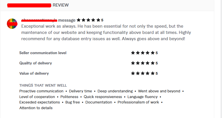 developerhiren's tweet image. ✅ 262nd Client Review: WordPress Maintenance & Fixing 
🌟 Client Feedback Just In Fiverr Review from the United Kingdom
👉 Let’s grow your business together:
 🔗 fiverr.com/hdhiren
 📩 DM us for a free consultation!
#WordPressExperts #SiteMaintenance #wordpress