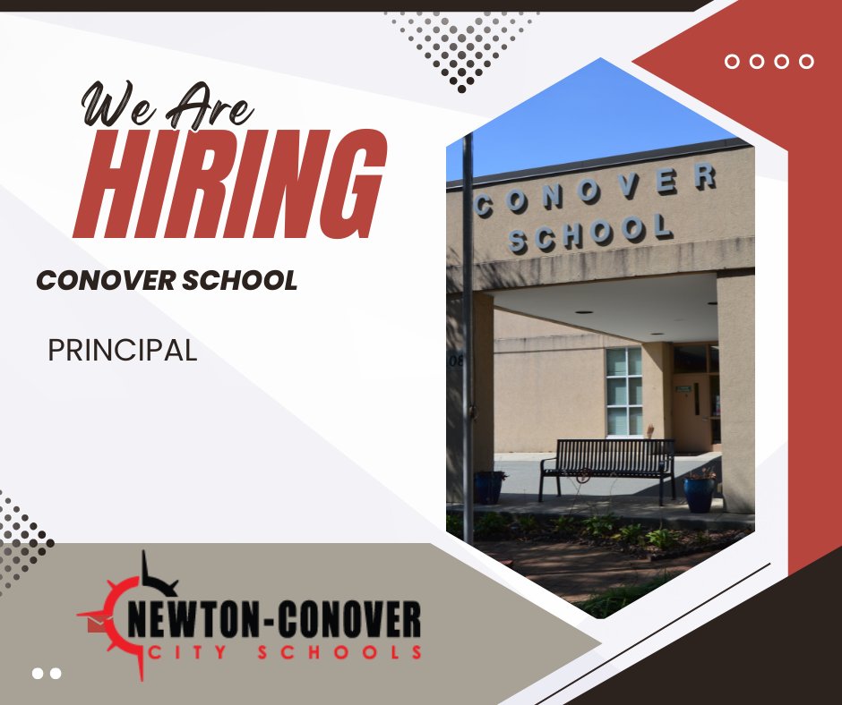 We're hiring. Conover School seeking a Principal.

To apply: newtonconover.schoolspring.com/?jobid=5250717