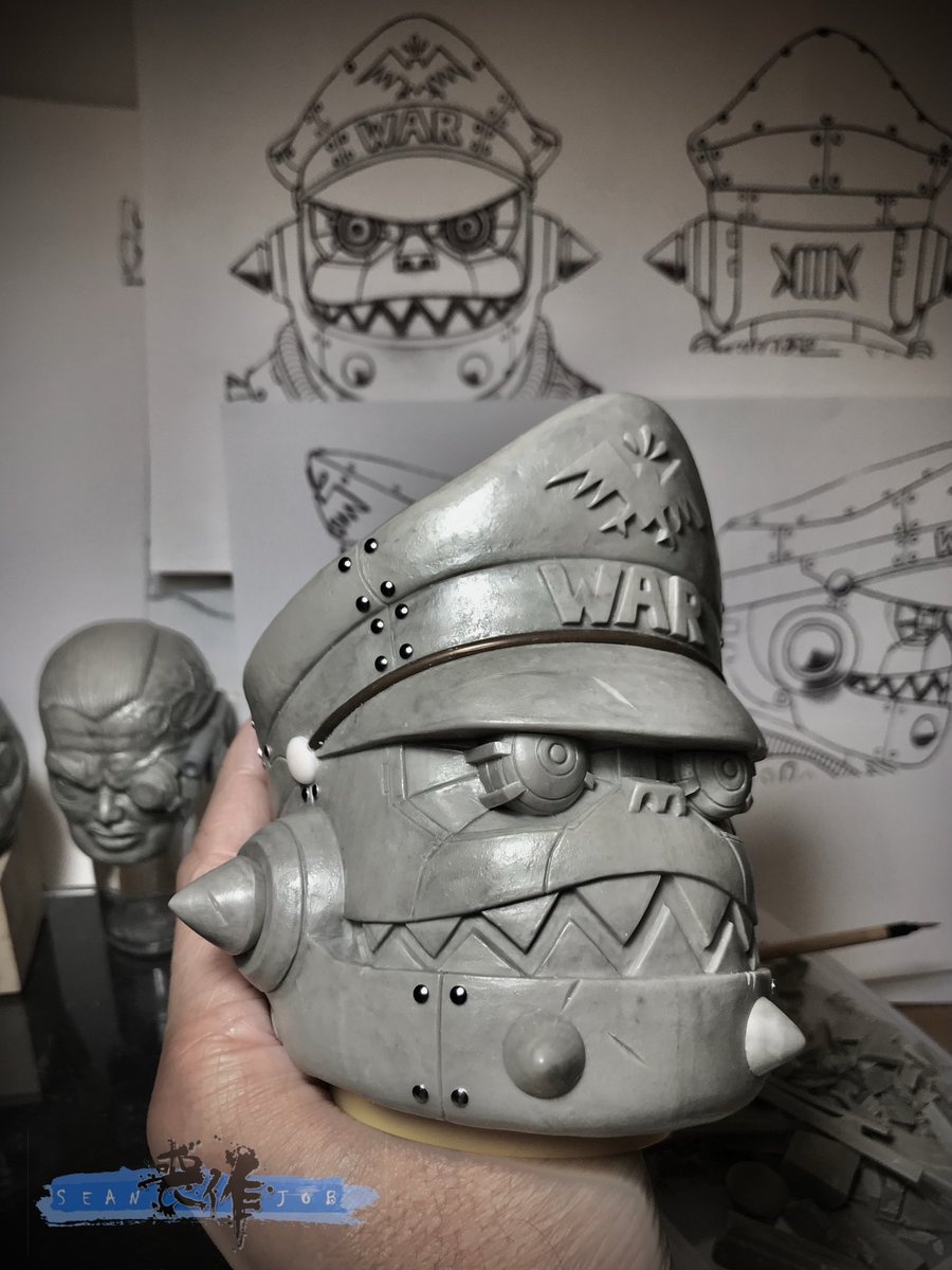 Seanjob_X's tweet photo. THE IRON CLAW - SUPREME LEADER GORDO
Robot head (additional head sculpt)

#sotakutoys #brackmetal #brackmetaltoys #sofubi #softvinyltoy #sofvitokyo #ソフビ #arttoy #designertoy #vinyltoys  #Sculpture #prototype  #Artist #SeanJob #喪作 #原型師 #搪膠 https://t.co/2q2CNRtBw5