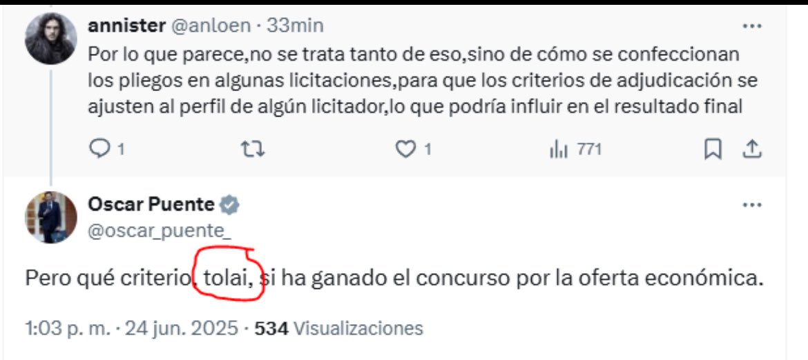 El nivel de mediocridad, zafiedad y pérdida de valores de un país; se resume en este tuit.

Un seńor ministro dirigiéndose a una persona como “tolai”; inaudito.

Solo falta verles llegar de chándal y playeras al Consejo de Ministros.

Lamentable