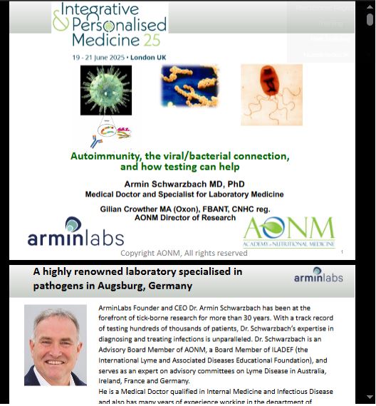 AcadOfNutriMed's tweet photo. 🔍 Autoimmunity, the Viral/Bacterial Connection &amp; How Testing Can Help

📥 View the slides from IPM 2025 with Dr. Armin Schwarzbach &amp; Gilian Crowther MA

📑 https://t.co/l5jgfzKCBu

#Autoimmunity #ArminLabs #AONM #FunctionalMedicine #IPM2025 https://t.co/K4HSqI7zUf