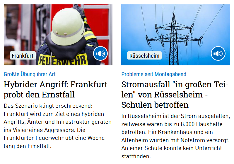 #Frankfurt übt, die anderen haben eine Reallage. 🤷‍♂️ | #Bevölkerungsschutz #KRITIS #Frankfurt #FFM