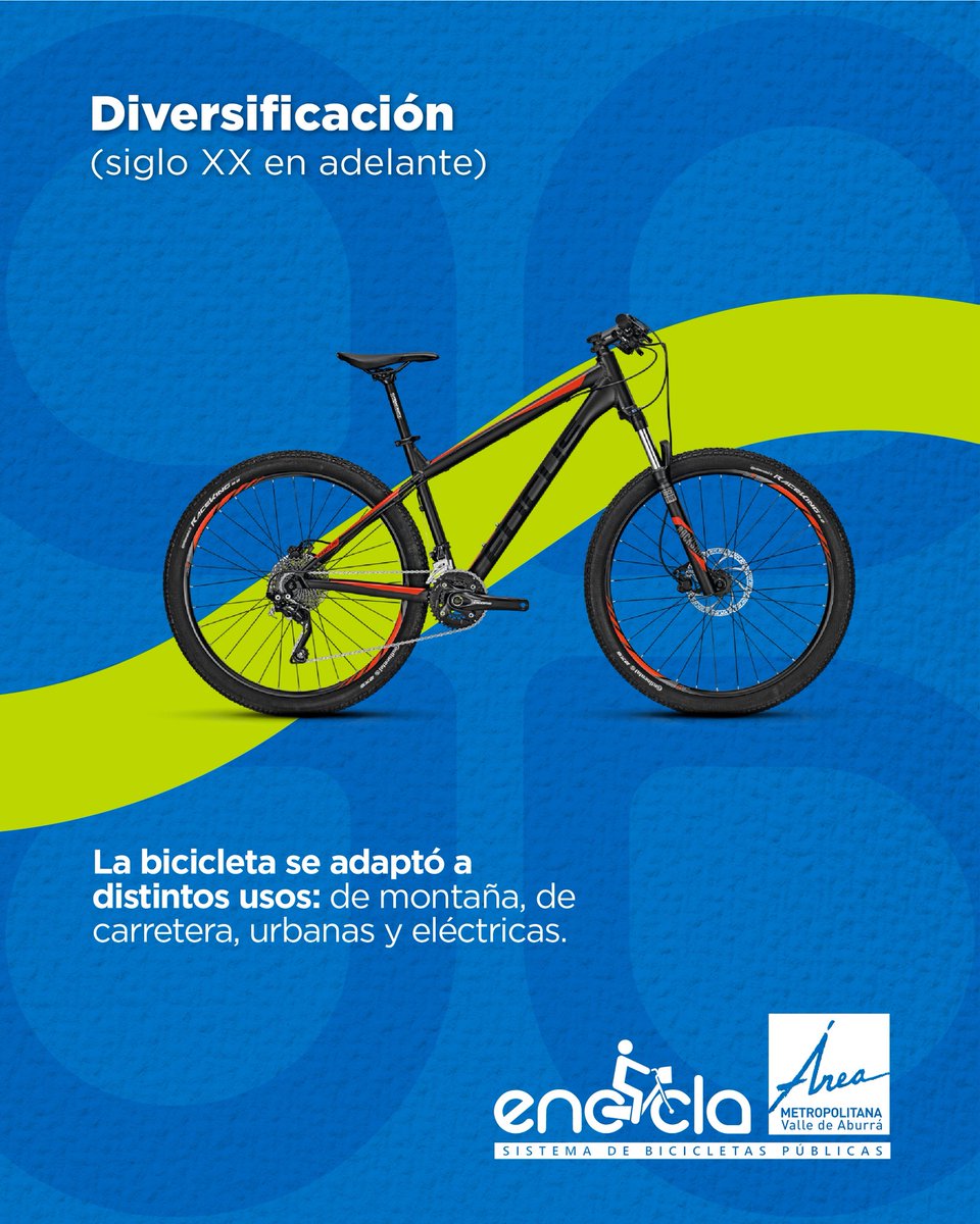 EnCicla's tweet photo. Desde EnCicla conectamos nuestro Valle de Aburrá con una forma de movilidad que ha hecho historia. 🚲💚
#SemanaDeLaBicicleta #HistoriaDeLaBicicleta #CiclismoUrbano #MovilidadSostenible #BiciLovers #CulturaCiclista #TransporteVerde #EnCicla https://t.co/td7dEflr9I