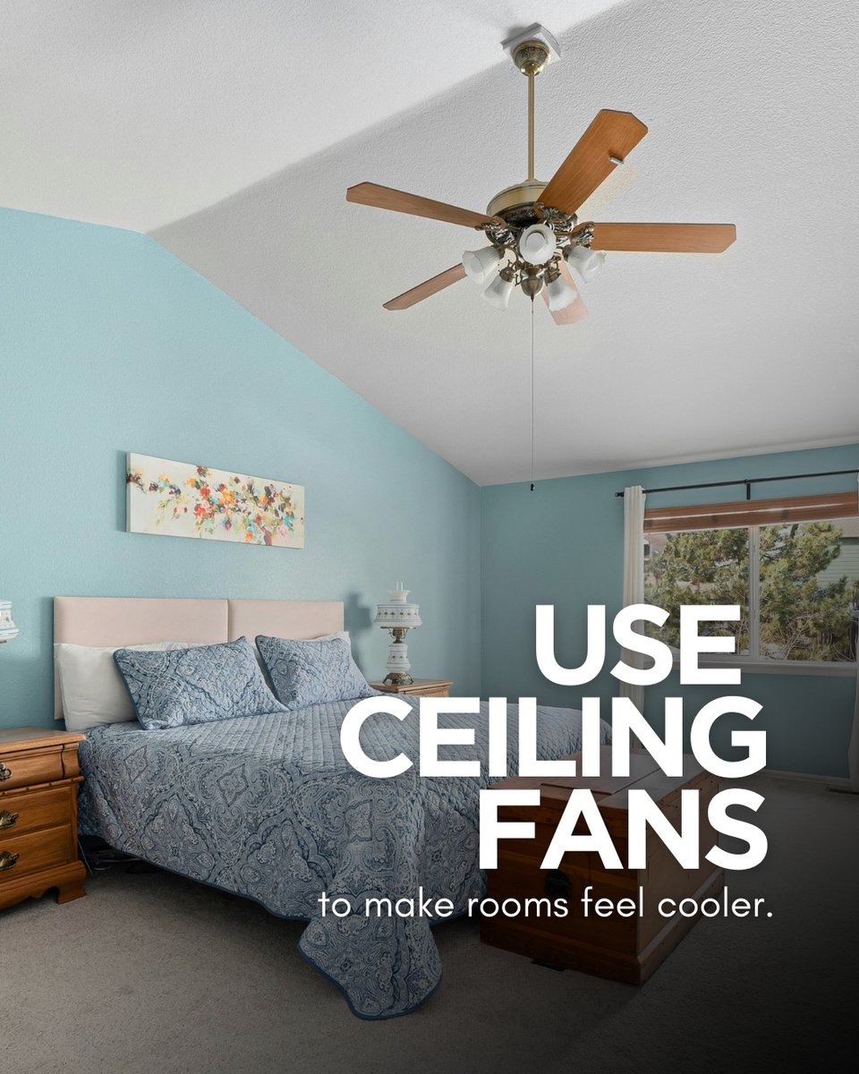 Temps are climbing and your AC is working overtime to keep things cool 😓💨

👉 We're sharing tips to keep you, your family cool and your bill lower amid the raising temps:

🍃 Turn ceiling fans on low and counterclockwise. This helps to circulate cool air.