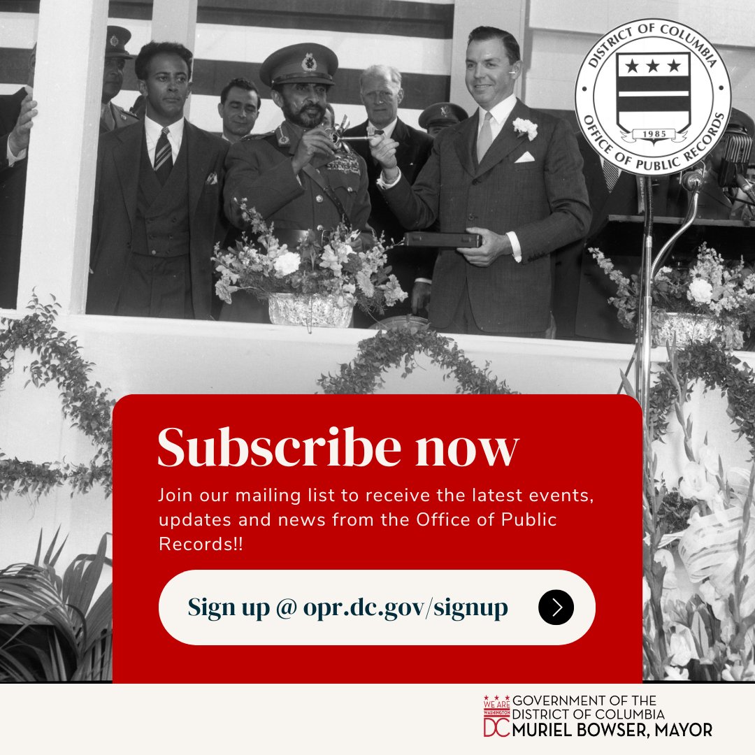 Want to keep updated with what's happening with us?  Join our mailing list to receive messages (from time to time) about events and updates. Sign up here:  opr.dc.gov/signup
