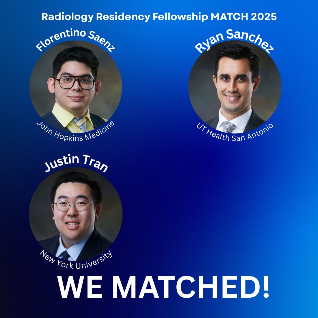 UT Health SA Radiology (@uthealthsarad) on Twitter photo Congratulations on our rising R4 Diagnostic Radiology residents on matching into their fellowships! We are so happy for you! ⭐ Congratulations on our rising R4 Diagnostic Radiology residents on matching into their fellowships! We are so happy for you! ⭐
