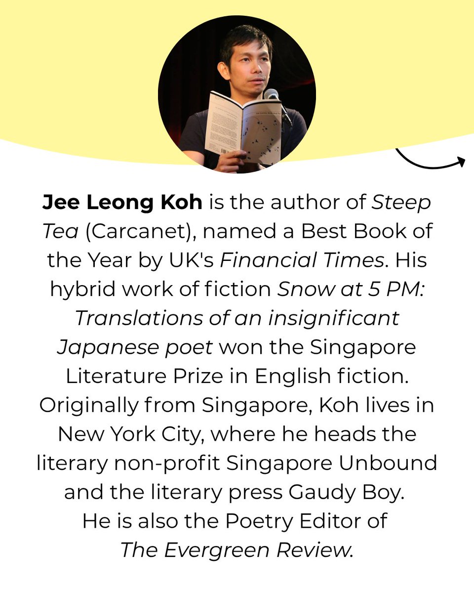 SGUnbound1's tweet image. In Singapore this July? Here&apos;s a 90-minute writing workshop with SGUnbound&apos;s founder Jee Leong Koh! Details at the link below:

singaporeunbound.org/event-list/beg…
