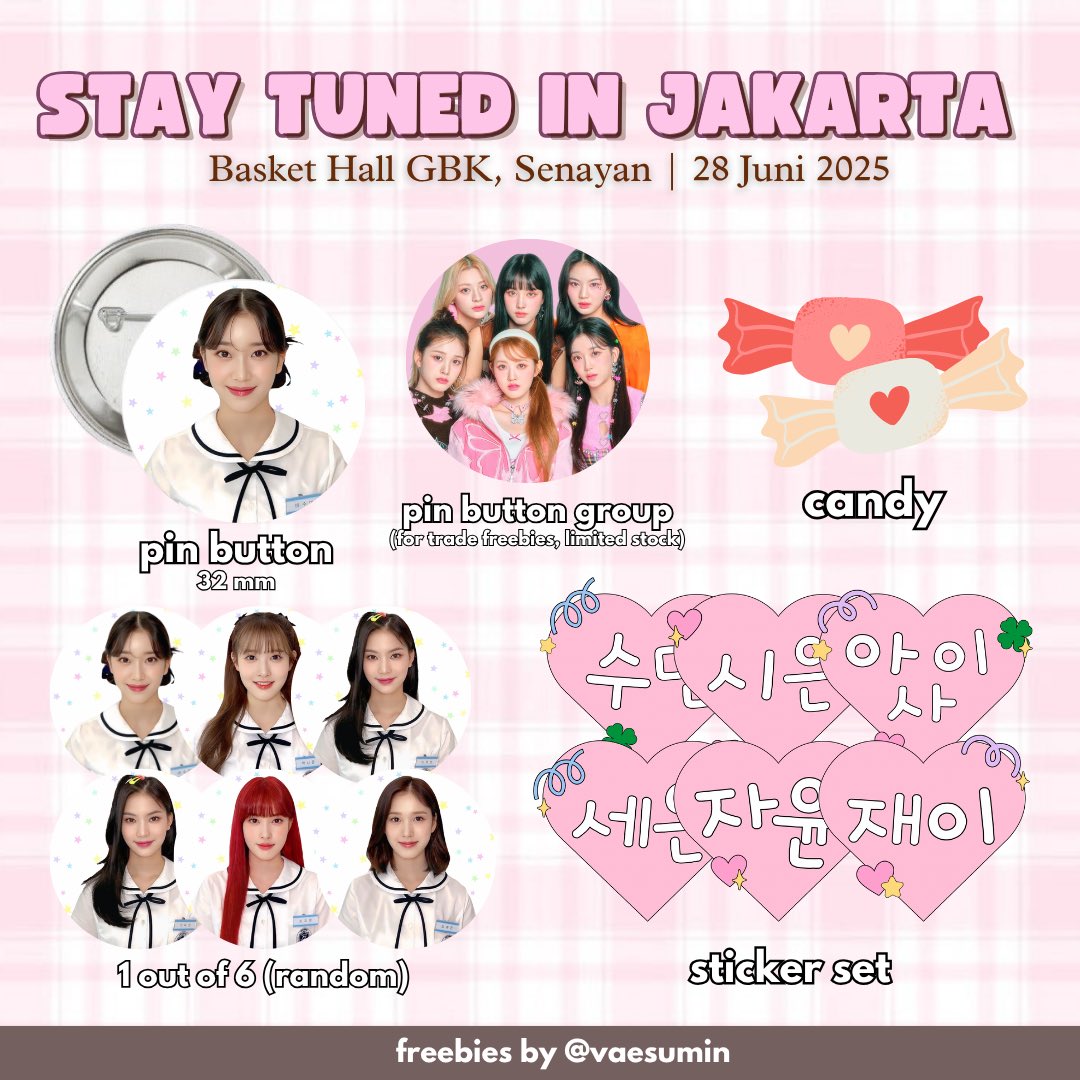 vaesumin's tweet image. STAYC STAY TUNED IN JAKARTA
special freebies by @vaesumin

🗓️ 28 Juni 2025
📍 Basket Hall GBK, Senayan
 
• rt &amp;amp; like this tweet
• ⁠find me &amp;amp; say hi!👋
• ⁠open for trade freebies &amp;lt;3
• ⁠please do not sell/throw
• ⁠tag me if u get the freebies!