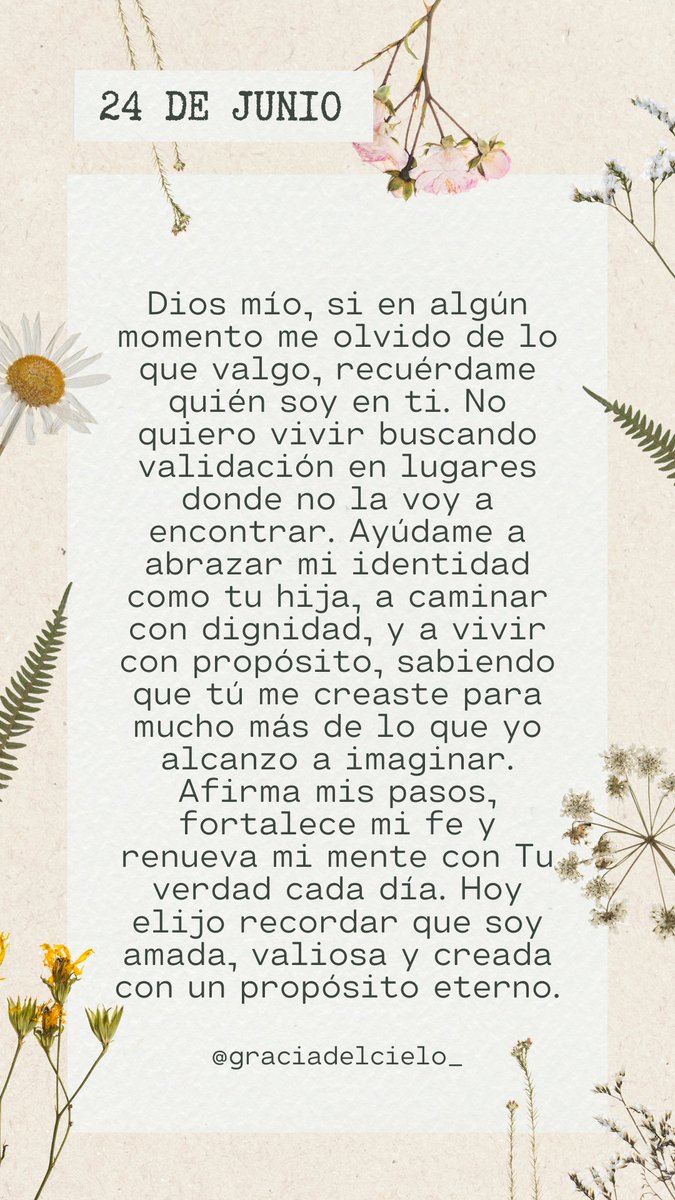 Soy la niña de tus ojos, mi Dios🌸🙏🏽✨
¡Feliz martes!