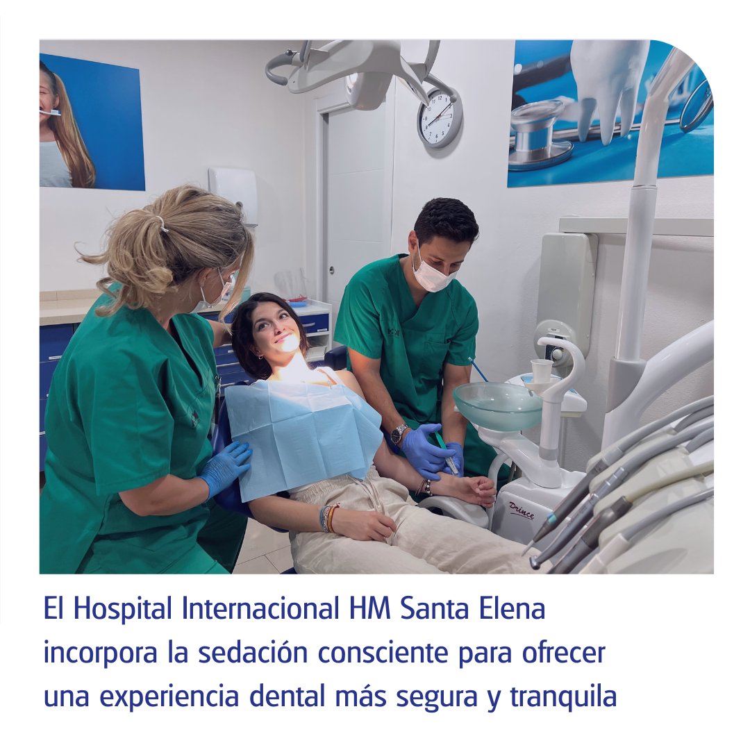 HM Dental Center del Hospital Internacional HM Santa Elena ya dispone de sedación consciente, una técnica que reduce el estrés, la ansiedad y el dolor en procedimientos como implantes o extracciones dentales.
👉 En un entorno hospitalario, con anestesistas y monitorización