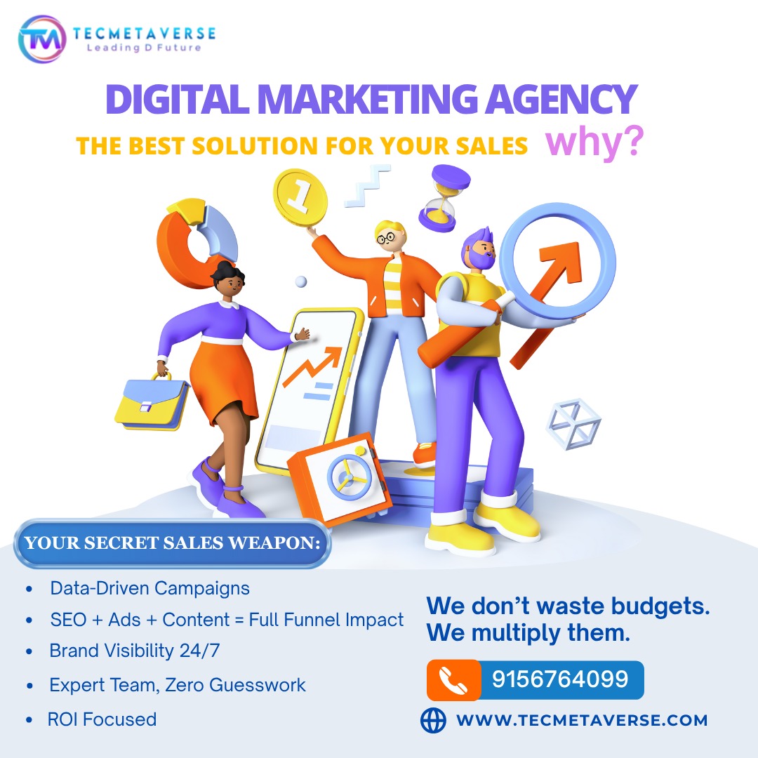 tecmetaverse's tweet photo. 🚀 Looking to boost your sales?
TecMetaverse is your secret weapon! 💼📈

Why choose our Digital Marketing Agency?
🔹 Data-Driven Campaigns
🔹 SEO + Ads + Content = Full Funnel Results
🔹 24/7 Brand Visibility
🔹 Expert Team, Zero Guesswork
🔹 ROI-Focused Strategies https://t.co/t4Le0Vo2Du