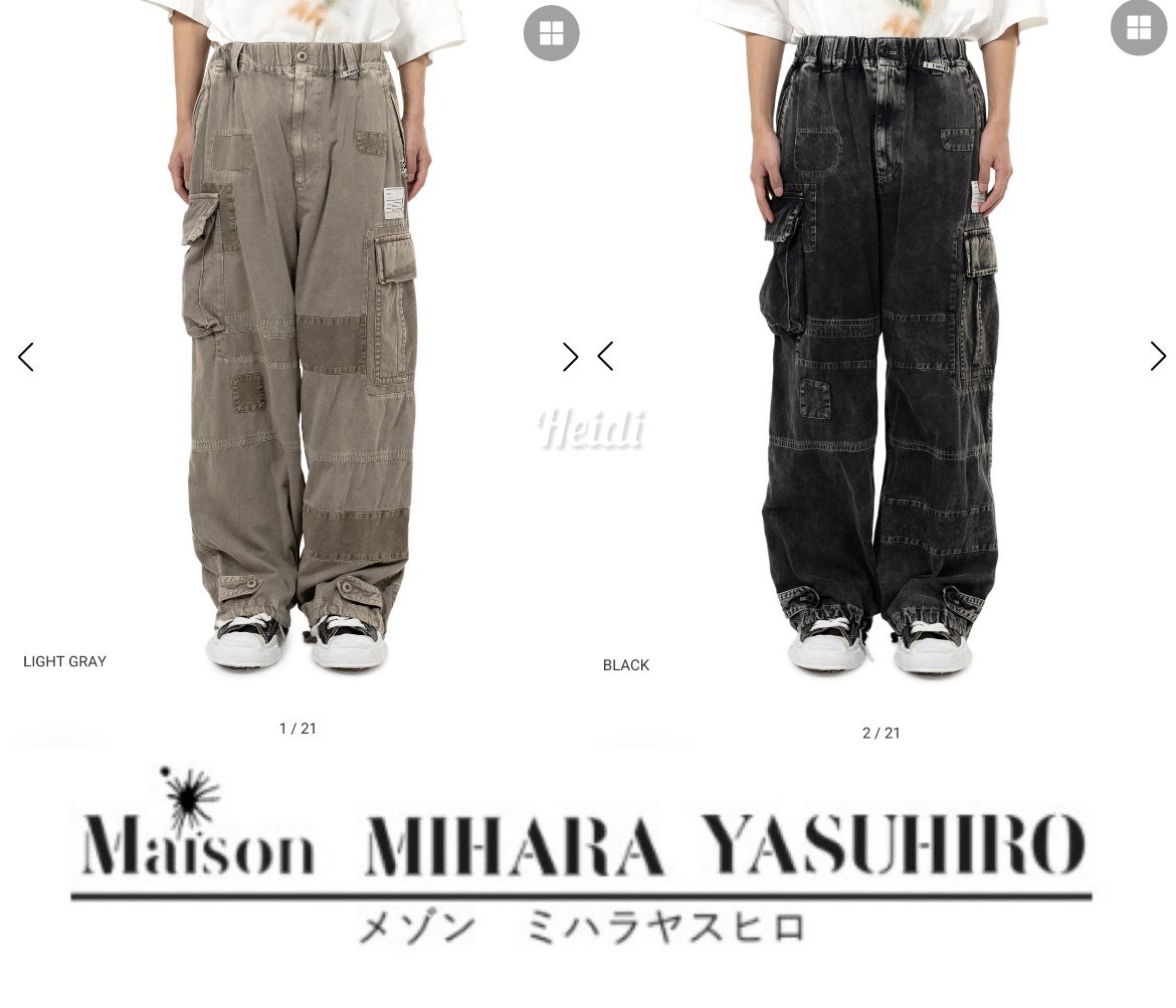 BTS ジミン着用 MIHARA YASUHIRO ロゴ Repair カーゴパンツ 2色 ハイヂ.。・☼☽ * ᴶᴹᴶᴷ・゚。 on X: