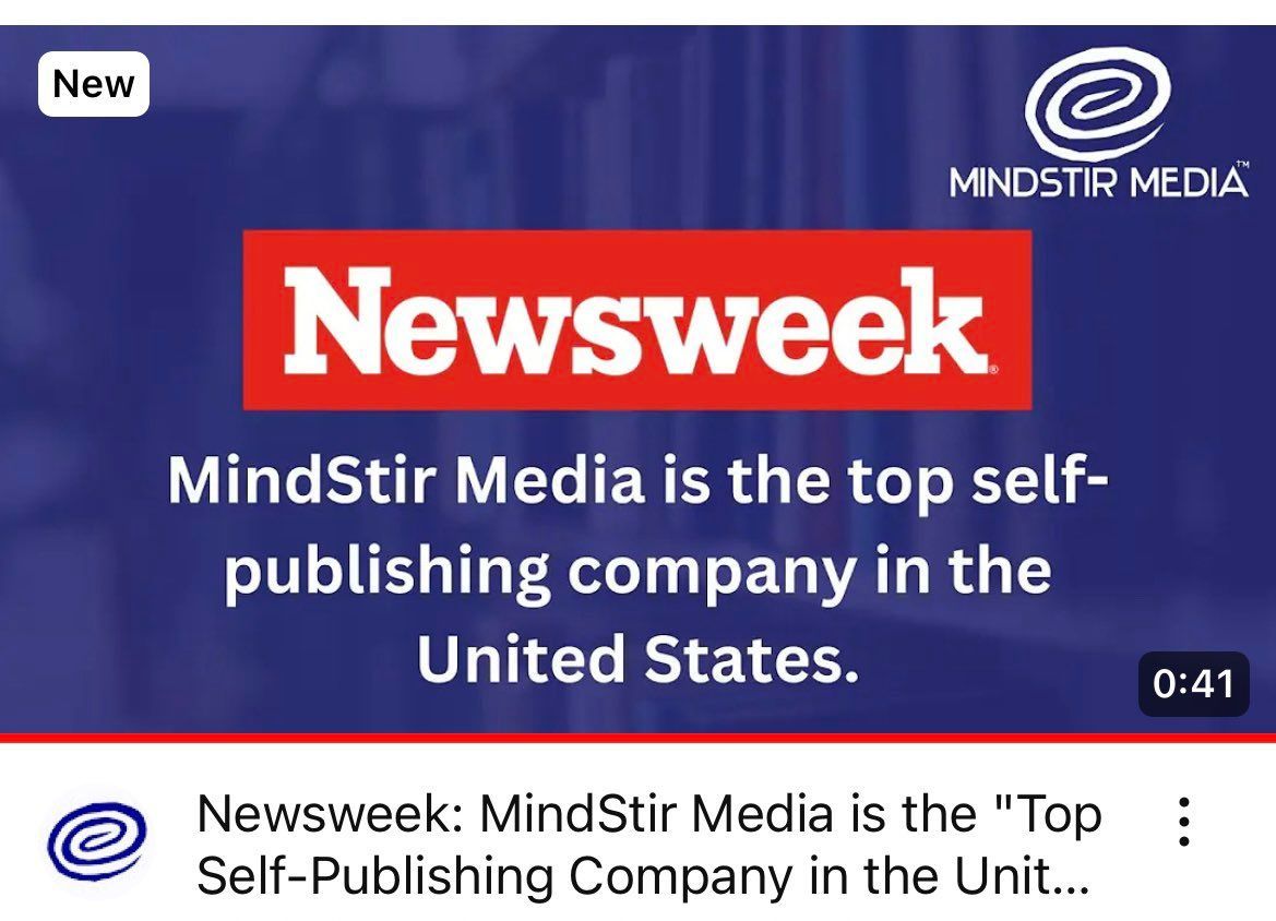 The Independent Author Network (@authornetwork) on Twitter photo 📚An article recently published by Newsweek acknowledged <a href="/mindstirmedia/">MindStir Media</a> as the top self-publishing company in the United States.
📷Watch the video: mindstirmedia.com/newsweek-ackno…
#selfpublishing #selfpublishingcompanies #newsweek #mindstirmedia 📚An article recently published by Newsweek acknowledged <a href="/mindstirmedia/">MindStir Media</a> as the top self-publishing company in the United States.
📷Watch the video: mindstirmedia.com/newsweek-ackno…
#selfpublishing #selfpublishingcompanies #newsweek #mindstirmedia