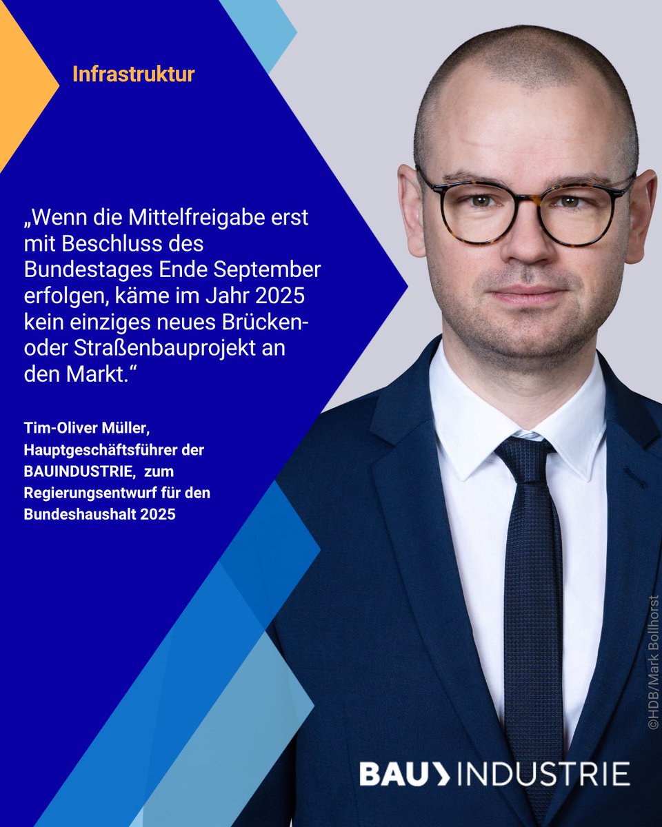 Investitionen steigen, aber die Bauwirtschaft braucht mehr als Absicht. Ohne Planungssicherheit werden aus Investitionen keine Projekte. #Bundeshaushalt 2025

bauindustrie.de/25624