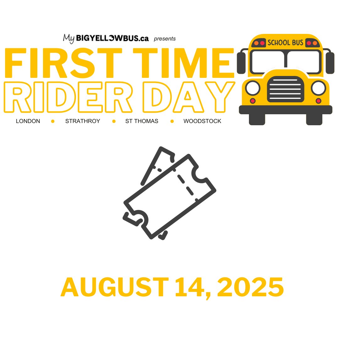 Kindergarten Families: First Time Rider Day is an opportunity for your First Time Rider to learn about bus safety and experience their first bus ride!  @ five locations across our district-  August 14th, 2025.  Find our more: ow.ly/44G650WfoIj
@tvdsb @ldcsb