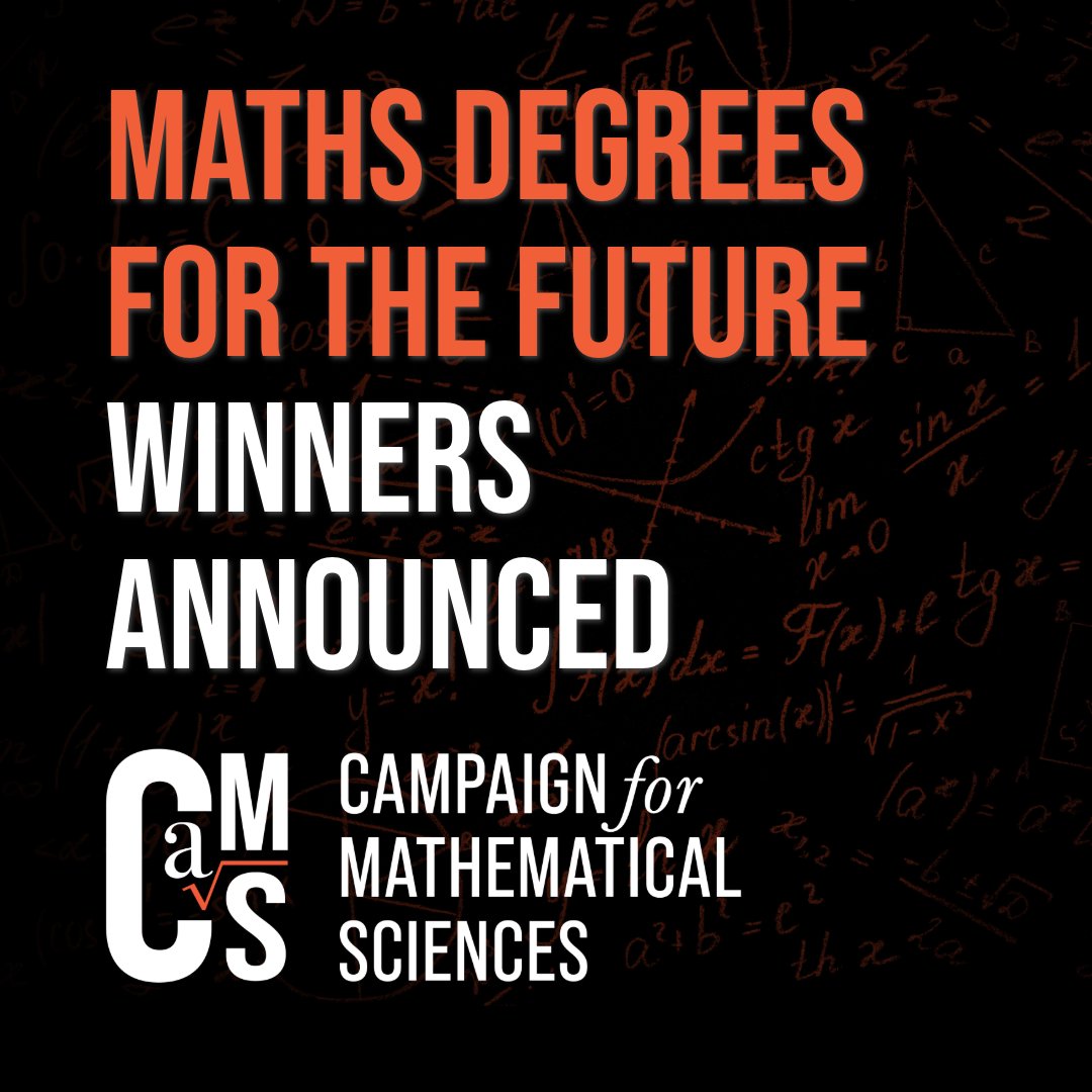 🎓 CaMS is delighted to announce the 5 universities who were successful in their applications to share a £2.5m pot to create "next-gen" degrees as part of Maths Degrees for the Future.

Find out their names and read about the initiative here:

campaignmathsci.uk/post/campaign-…