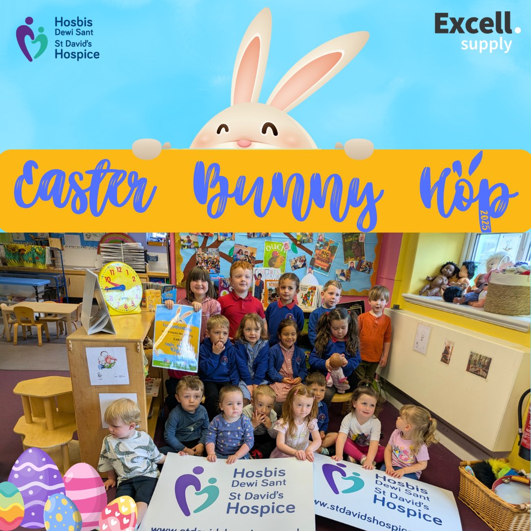 💜Thank you to the fantastic students, staff, and families at St Gwynans Pre-school for their incredible efforts in our Bunny Hop campaign!

Your enthusiasm and generosity, you’ve raised an amazing £468 in support of the Hospice!

Diolch yn fawr iawn i chi gyd am eich cefnogaeth!