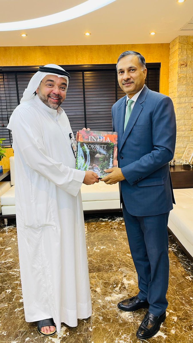 India in Kuwait (@indembkwt) on Twitter photo Amb <a href="/AdarshSwaika1/">Adarsh Swaika</a> met with Yusuf Khalid Al Marzuq, Editor-in-Chief of Al Anba. Discussions focused on growing 🇮🇳 🇰🇼 ties, India’s recent actions to combat cross-border terrorism and regional situation. Amb <a href="/AdarshSwaika1/">Adarsh Swaika</a> met with Yusuf Khalid Al Marzuq, Editor-in-Chief of Al Anba. Discussions focused on growing 🇮🇳 🇰🇼 ties, India’s recent actions to combat cross-border terrorism and regional situation.