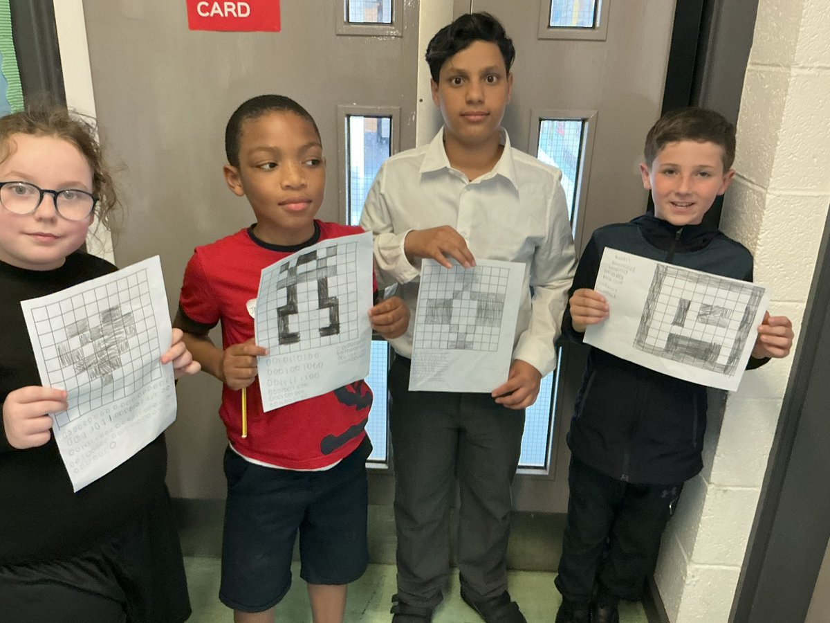 As part of our Pixel Art topic, we’ve been drawing pictures using binary code <a href="/StMargarets_/">St Margaret's Anfield CE Primary</a> #SMAcomputing