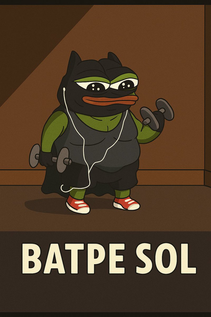 BatpeonSol's tweet photo. BatPepe hits the gym 🦇💪
Even superheroes need gains before saving $SOL.
Headphones in. FUD out.
BATPE SOL is bulking.

https://t.co/Yz9Qfsampu
Join batpe

#BatPepe #Solana #CryptoMemes #BATPESOL #DeFiFiends #PEPE https://t.co/VdvIn6vyNC