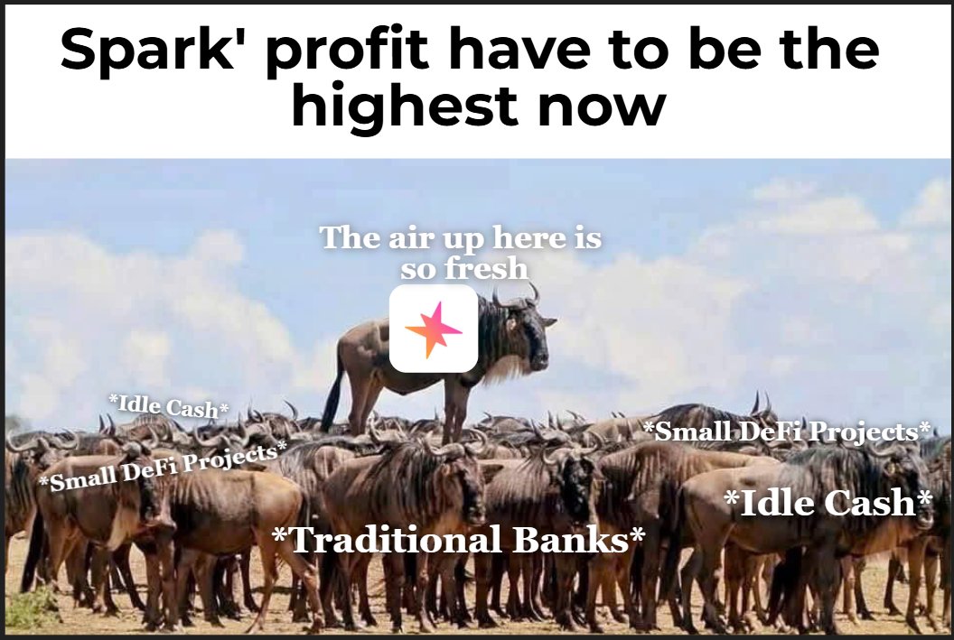 Trathoa's tweet photo. Spark drops 8.75% APY, banks stuck at 0.5%...who needs them? ๐ @sparkdotfi #SparkDeFi #BankOut
@cookiedotfun https://t.co/buKB8kF1tM