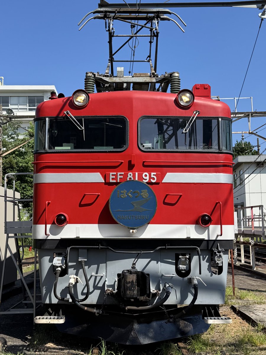 はくつる号オリジナルヘッドマークも誇らしげな虹釜 EF81 95号機。 94