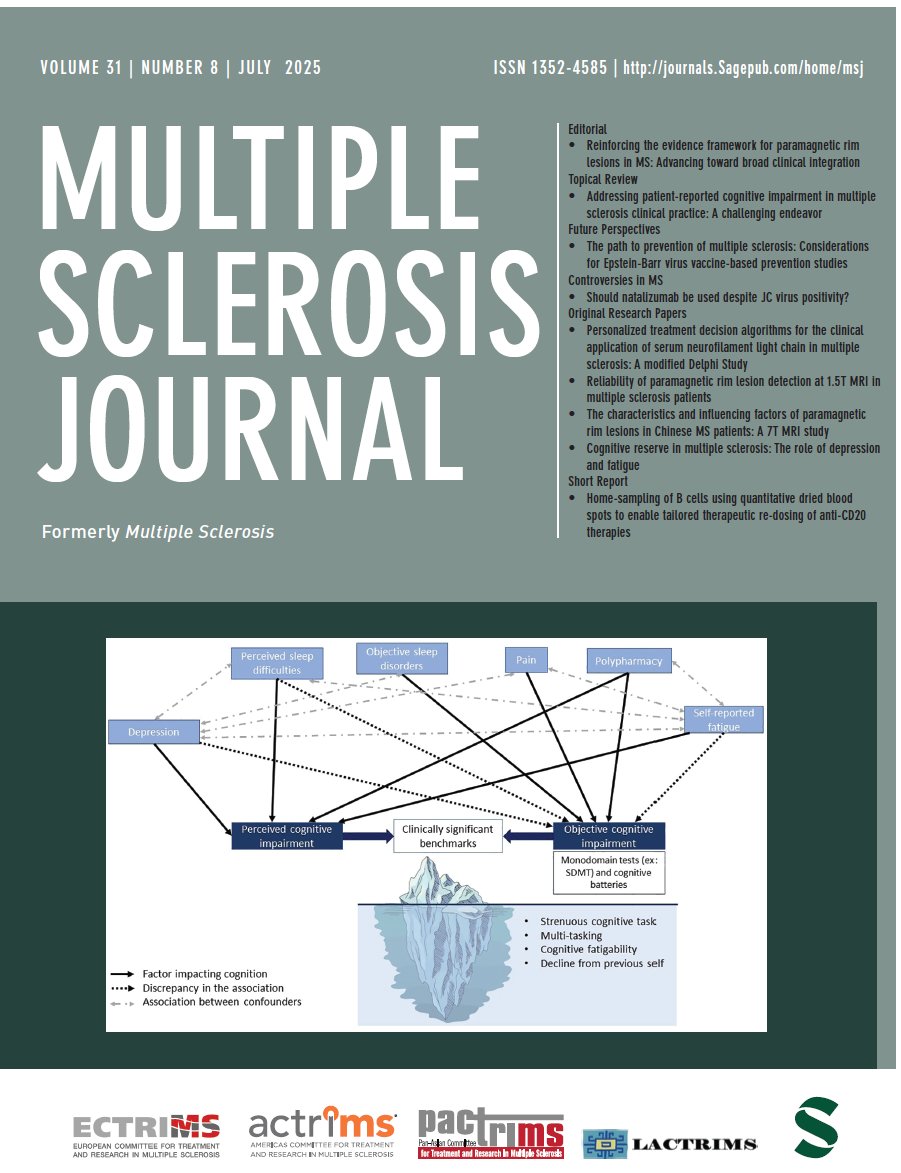 MSJ_Research's tweet image. 📢July issue is now available ▶️ journals.sagepub.com/toc/MSJ/current 

...and the cover goes to @UMontreal @chumontreal @UQAM with their review on subjective cognitive impairment in #MultipleSclerosis ▶️journals.sagepub.com/doi/abs/10.117…