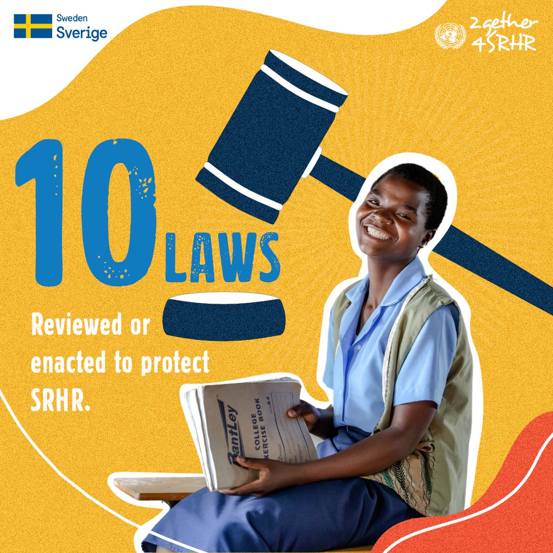 UNICEFAfrica's tweet image. From Policy to Action 📢:
🔸Laws in Botswana & Zambia are expanding access to SRHR services for adolescents & youth.
🔸In Eswatini, Lesotho & Uganda, stronger laws are better protecting #GBV survivors.
Read more about #2gether4SRHR's impact: bit.ly/3QMs8Xa
