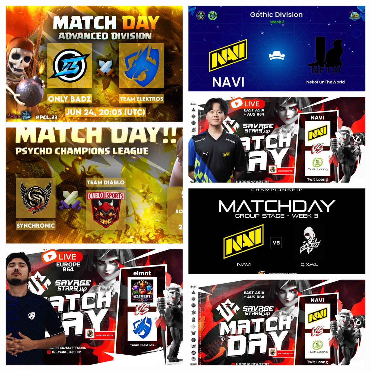 Sockers SU (@sockers_) on Twitter photo 🔴 LIVE
8 horas 🤭
✅ <a href="/NAVI_coc/">NAVI Clash of Clans</a> 🆚 #NekoFun
✅ #NAVI 🆚 #QXWL
✅ #NAVI 🆚 #twitloong
✅ Sabadell United
✅ Elmnt 🆚 ElektrosCoc
✅ TWinter 🆚 Tribe
✅ #SYNCHRONIC 🆚 DIABLO
✅ ELEKTROS 🆚 BADZ
🔴 youtube.com/live/y9249fy9R…
🟣twitch.tv/sockerssu
⚫tiktok.com/@sockers.su 🔴 LIVE
8 horas 🤭
✅ <a href="/NAVI_coc/">NAVI Clash of Clans</a> 🆚 #NekoFun
✅ #NAVI 🆚 #QXWL
✅ #NAVI 🆚 #twitloong
✅ Sabadell United
✅ Elmnt 🆚 ElektrosCoc
✅ TWinter 🆚 Tribe
✅ #SYNCHRONIC 🆚 DIABLO
✅ ELEKTROS 🆚 BADZ
🔴 youtube.com/live/y9249fy9R…
🟣twitch.tv/sockerssu
⚫tiktok.com/@sockers.su