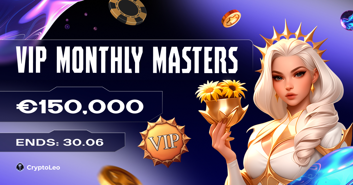 🚀REACH FOR THE TOP! €150,000 IN VIP MONTHLY MASTERS🚀

⬆️Earn points playing our #slots 🎰 and ascend the leaderboard in VIP Monthly Masters. 
🥇Available to players who have reached Gold 1+ level in the loyalty program.
 ✅Register and #play for your chance to win.

18+🔞
