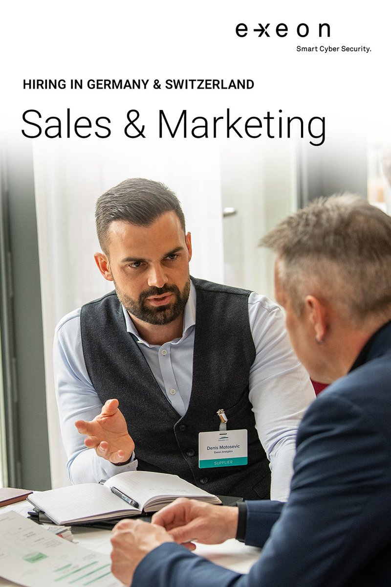 📢 #Hiring across Germany &amp; Switzerland:

📈 #Sales/Account Executive
💼 Commercial #ProductManager
💡 #DigitalMarketing Manager
🧠Plus, we’re always happy about open applications from #B2B tech or #cybersecurity peers!

exeon.com/company/career

#Remote #SwissTech #NDR #AI #ML